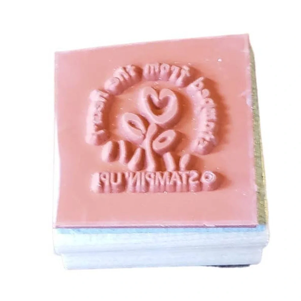 Stampin Up Tulip Stamping From the Heart Phrase Wood Mounted Rubber Stamp